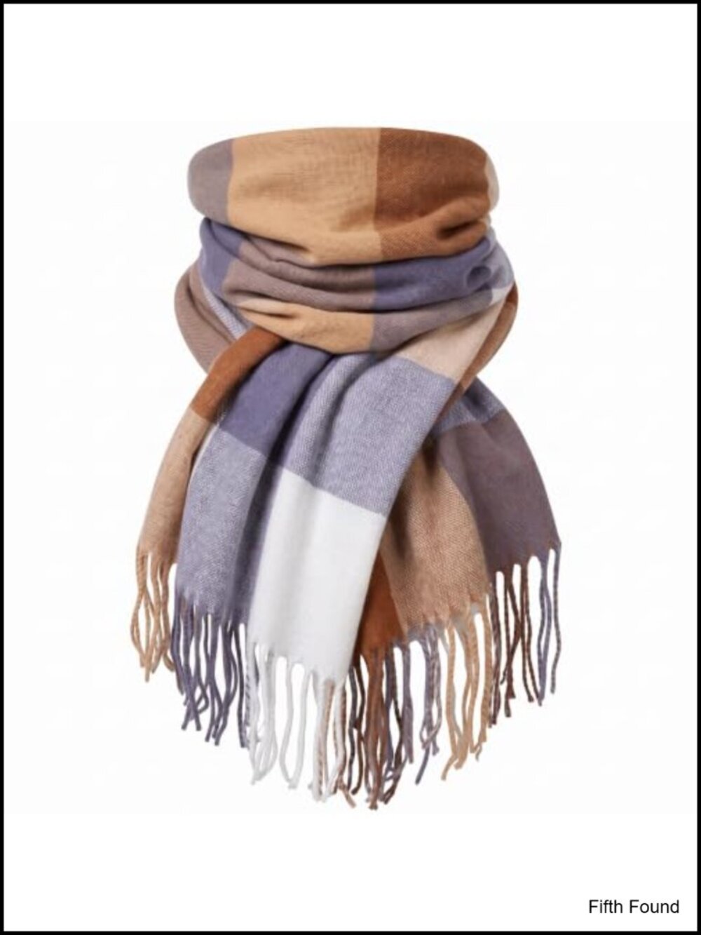 Womens Plaid Winter Scarf Tassel Shawl Wrap 100% Polyester